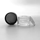20 ADET BOŞ CAM KREM KAVANOZU, 20 ML, SİLİNDİR MODEL, ŞEFFAF, SİYAH KAPAKLI