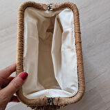 Burslu Jüt Görünümlü El Çantası