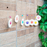 7 Li Papatya Duvar Dekoru Bahçe DuvarSüsü