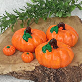 (hediyeli) 3 Lü  Büyük Boy Balkabağı