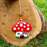 2 Li Mantar Ev  Şeklinde Duvar Dekoru