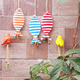 3 Lü Bodrum Balıkları Duvar Balkon Dekoru