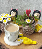 Papatyalı Sunumluk Saksı Kız