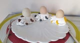 2 Li Kedi Şeklinde Yumurtalık Mumluk