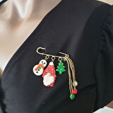 Yılbaşı Yeniyıl İskoç İğnesi Broş