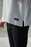 Erkek Kısa Fakir Kol Oversize T-shirt Bisiklet Yaka
