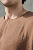 Erkek Kısa Fakir Kol Oversize T-shirt Bisiklet Yaka