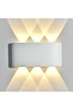  6 Watt, Amber Işık Led Armatür, Modern Işık Desenli Aplik, Haiti Desen Armatür, Iç Dış Mekan Aplik