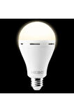 Elektrik Kesilince de Çalışan 9 Watt Led Ampul, Şarjlı Led Ampul Kendini Şarj Eden E27 Duy Led Ampul
