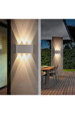  10 Watt, Gün Işığı Led Armatür, Modern Işık Desenli Aplik, Haiti Desen Armatür, İç Dış Mekan Aplik