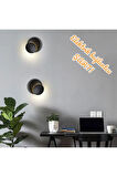2 Adet Elektrikle Çalışır, SİYAH Alüminyum Kasa, Oynarbaş Yatakbaşı Aplik, 6 Watt Günışı Led Armatür