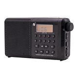 Dijital Ekranlı Saatli Manuel Kanal Arama & Kayıt Özellikli Fm Radyo Bluetooth Hoparlör 1715