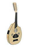 SAZ FL5-MCG Türk Flat Elektro Ud Kelebek Gitar Burgulu EQ