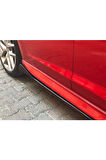 Citroen C1 2012-2014 Uyumlu Flaplı Yan Marşpiyel Eki 8 Parça Piano Black