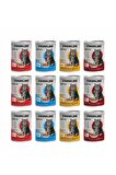 Foodline Karışık 4 çeşit Yetişkin Kedi Konservesi 400 Gr x 12 Adet