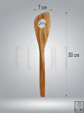 Zeytin Ağacı El yapımı Tahta Ahşap Spatula Mutfak Yemek Servis Kaşığı 30 CM