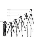 Q111 Profesyonel Alüminyum Tripod 5 Kg Taşıma Kapasiteli Çantalı Premium Tripod 140cm Yükseklik Kapasiteli Gri