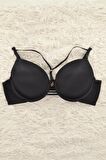 Le Jardin 7008-B Destekli-Balenli Micro Kaplı İpli Push-Up Sütyen
