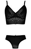 Bralet Sütyen Takım Kadife Dantelli Desteksiz Balensiz Koza 80263