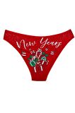 Helena Paris Kadın New Year Yazılı Hediye Paketi Baskılı Yılbaşı Külot Slip (2771)