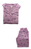 Kadın Çicekli Pijama Takım - 5362 - MRİA MD