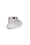 Kız Çocuk Beyaz Fermuarlı Bağcıklı Taşlı Sneaker Dolgu Taban Rahat Spor Ayakkabı