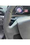 RENAULT FLUANCE TUŞSUZ ARACA ÖZEL DİREKSİYON KILIFI  Uyumlu (MAT SİYAH TORPİDO DESEN DERİ)