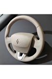 RENAULT FLUANCE Uyumlu TUŞSUZ ARACA ÖZEL DİREKSİYON DERİ KILIFI (TUŞSUZ DİREKSİYON FLUANCE