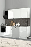 Fly Mobilya 240 Cm %100 Mdf Tezgahlı Efil Ankastre Mutfak Dolabı