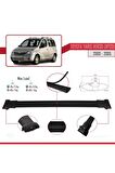 Toyota Yaris Verso (XP20) 2000-2005 Arası ile Uyumlu FLY Model Ara Atkı Tavan Barı SİYAH 3 ADET BAR