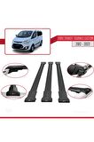 Ford Transit Tourneo - Custom 2012-2023 Arası  FLY Model Ara Atkı Tavan Barı SİYAH 3 ADET BAR