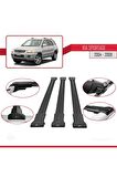 Kia Sportage 2004-2009 Arası ile Uyumlu FLY Model Ara Atkı Tavan Barı SİYAH 3 ADET BAR