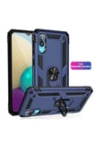 Newface Samsung Galaxy A02 Kılıf Sofya Yüzüklü Silikon Kapak - Lacivert
