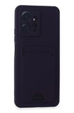 Newface Xiaomi Redmi Note 12 4G Kılıf Kelvin Kartvizitli Silikon - Derin Mor