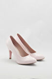 Kadın Moda Şık Pudra Klasik Topuklu Ayakkabı Topuklu Düğün Nişan Gece Abiye Ayakkabısı