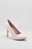 Kadın Moda Şık Pudra Klasik Topuklu Ayakkabı Topuklu Düğün Nişan Gece Abiye Ayakkabısı