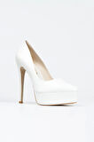 Kadın Moda Şık Gümüş Ayna Klasik Sivri Ince Topuklu Platformlu Düğün Nişan Gece Abiye Ayakkabısı
