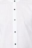 Erkek Moda Uzun Kol Dokuma Koyu Lacivert Slim Fit Basic Hakim Yaka Apoletli %100 Pamuklu Gömlek