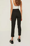 Kadın Yeni Moda Boru Paça Regular Boy Dokuma Cigarette Dar Paça Bel Dikiş Detaylı Pantolon