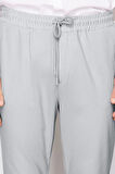 Erkek Yeni Moda Dar Paça Regular Boy Dokuma Slim Beli Lastikli Pantolon