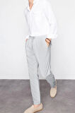 Erkek Yeni Moda Dar Paça Regular Boy Dokuma Slim Beli Lastikli Pantolon