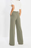 Kadın Yeni Moda Geniş Paça Regular Boy Dokuma Wide Leg Geniş Paça Pantolon