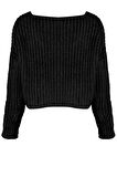 Kadın Moda Şık Crop V Yaka Regular Crop Yumuşak Dokulu Triko Hırka