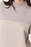 Kadın Tesettür Moda Şık Regular Dik Yaka Standart Kol Regular Örme Sweatshirt Tunik