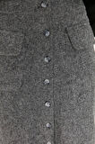 Kadın Moda Stil Midi Astarsız Dokuma Cep Detaylı Düğmeli Kaşe Kumaş Midi Dokuma Etek
