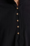 Erkek Moda Uzun Kol Dokuma Koyu Yeşil Slim Fit Yarım Patlı Hakim Yaka %100 Pamuklu Gömlek