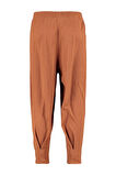 Kadın Yeni Moda Büyük Beden Dar Paça Regular Boy Örme Havuç Fit Beli Lastikli Örme Pantolon