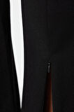 Kadın Moda Büyük Beden İspanyol Paça Uzun Boy Örme Skinny Yüksek Bel Paçası Fermuarlı Örme Pantolon