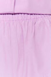 Kadın Polyester Gömlek Yaka Kısa Kol Mavi Terrycotton Gömlek-Şort Dokuma Pijama Takımı