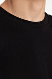 Yeni Sezon Oversize %100 Pamuk Bisiklet Yaka Kısa Kol Tropikal Desenli Günlük T-Shirt